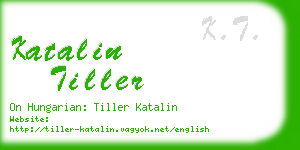 katalin tiller business card